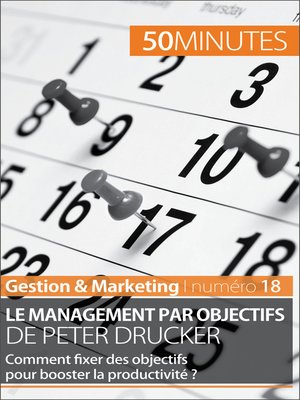 cover image of Le management par objectifs de Peter Drucker